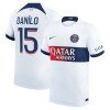 Maglia ufficiale Paris Saint Germain Danilo 15 Trasferta 2023-24 per Uomo